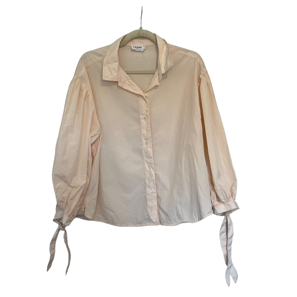 Frame Denim Peach Cotton Blouse